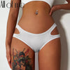 Cross Design Solid Color Panties