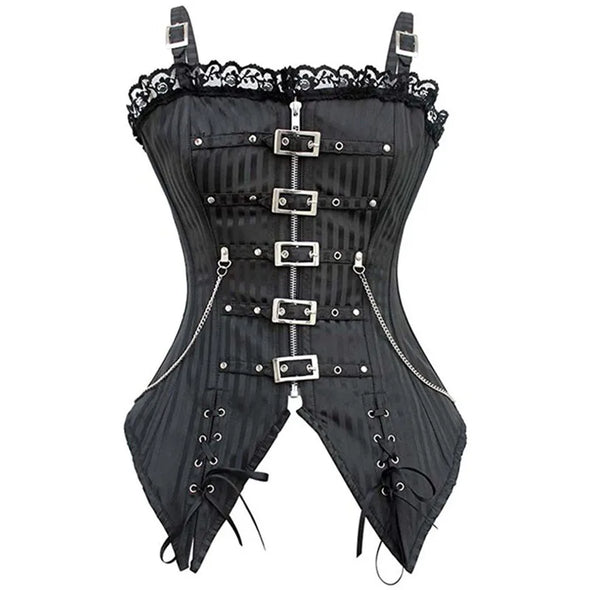 Black Red Gothic Corset