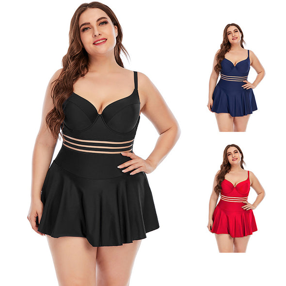 Plus Size Women One Piece  Swimsuit