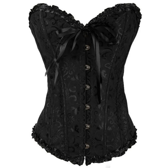 Sexy Jacquard Lace Up Corset