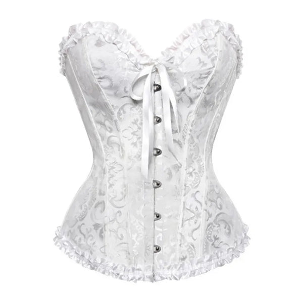 Sexy Jacquard Lace Up Corset