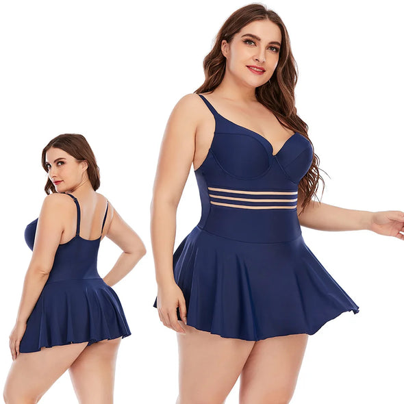 Plus Size Women One Piece  Swimsuit