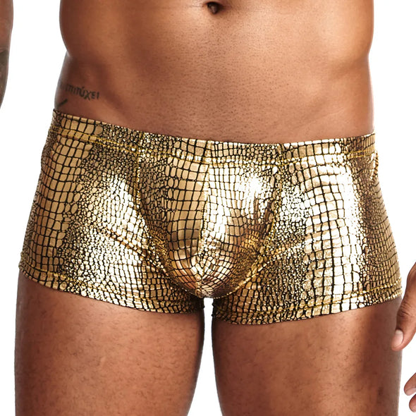 Snake Skin Imitation Leather Boxers