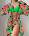 Floral Twist Low Waist Bikini Set